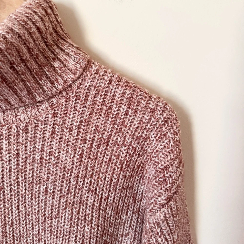 Future Collective Marled Turtleneck Sweater Pale Rust Size M - Picture 2 of 9